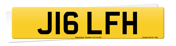Registration number J16 LFH